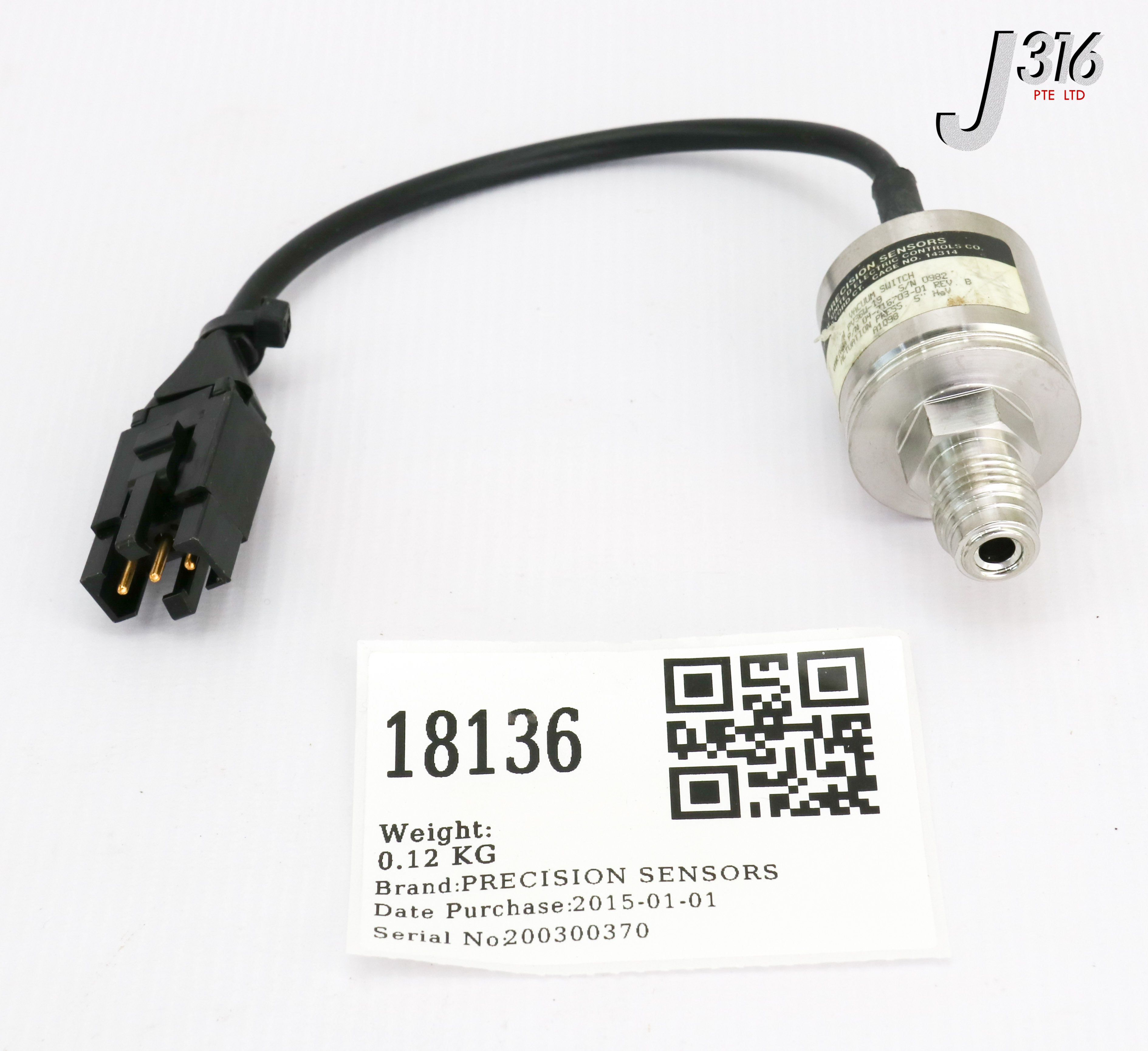 18136 PRECISION SENSORS VACUUM SWITCH, VARIAN P/N: 04-716703-01